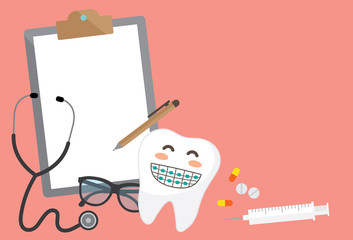 vector illustration doctor dentist object. item at hospital and icon.