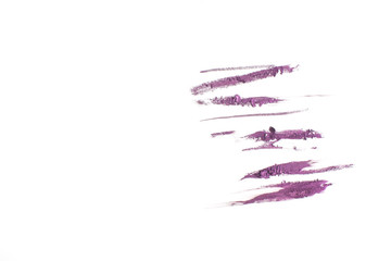 Purple color cosmetic pencil strokes