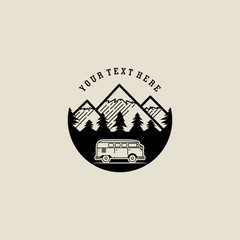 van life vintage logo vector © Jarjit-kun