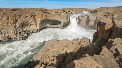 Aldeyjarfoss waterfall on Skjalfandafljot river, Iceland
