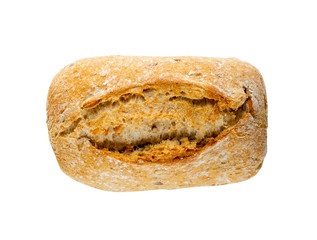 Homemade Traditional Bread Isolated on White Background
