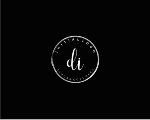 DI Initial handwriting logo vector