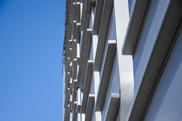 Geometric pattern metal stripes architecture background