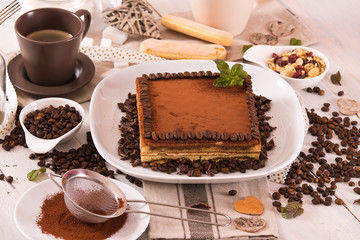 Tiramisu cake. 