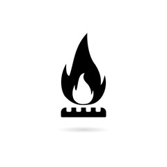 Fire flame Logo Template icon