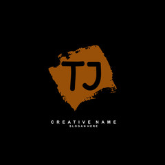 T J TJ Initial logo template vector. Letter logo concept with background template.