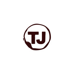 T J TJ Initial logo template vector. Letter logo concept with background template.