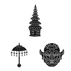 Vector illustration of and traditional logo. Set of and bali stock vector illustration.
