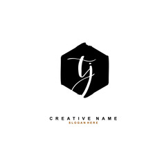 T J TJ Initial logo template vector. Letter logo concept with background template.