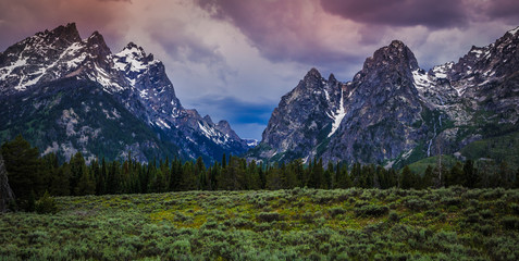 Twilight on the Teton Range, Grand Teton National Park