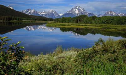 Naklejka premium Grand Teton Reflections from Oxbow Bend