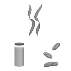 Vector illustration of plant and weed icon. Collection of plant and sea stock symbol for web.