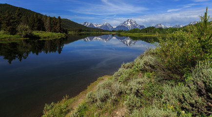 Grand Teton Reflections from Oxbow Bend