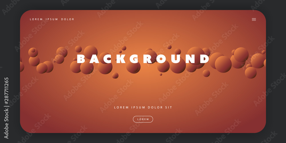 Poster abstract bubbly minimal geometric pattern background template, gradient shapes composition, futurist