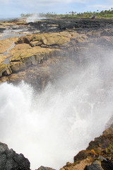 ALOFAAGA blowholes in the village of Taga on south-west Savaii are wave power in its purest form, as they propel a roaring jet of water hundreds of feet up into the air. 