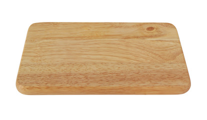 Natural wooden cutting board isolated