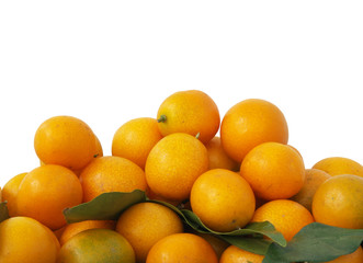 Kumquat fruits isolated on white background