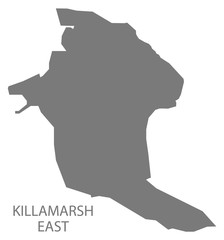 Killamarsh East grey ward map of North East Derbyshire district in East Midlands England UK