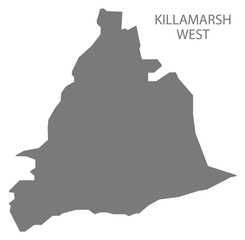 Killamarsh West grey ward map of North East Derbyshire district in East Midlands England UK