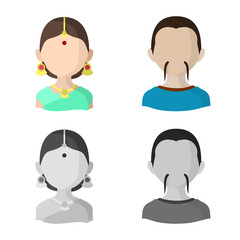 Isolated object of imitator and resident symbol. Collection of imitator and culture vector icon for stock.