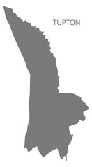 Tupton grey ward map of North East Derbyshire district in East Midlands England UK