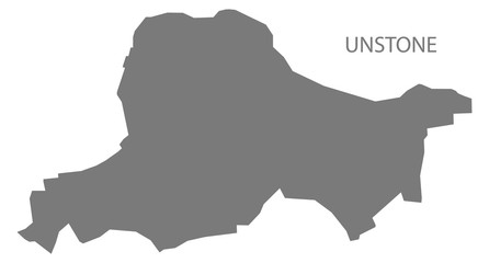 Unstone grey ward map of North East Derbyshire district in East Midlands England UK