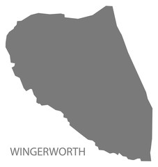 Wingerworth grey ward map of North East Derbyshire district in East Midlands England UK