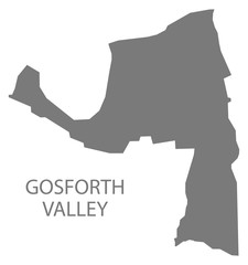 Gosforth Valley grey ward map of North East Derbyshire district in East Midlands England UK