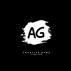 A G AG Initial logo template vector. Letter logo concept with background template.