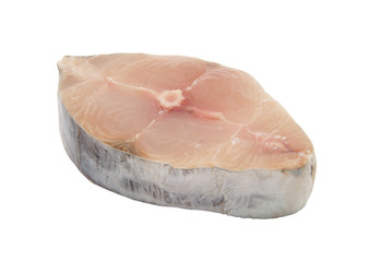 Fish steak isolated on white background