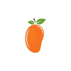 Mango in flat style. Mango vector logo.mango icon 