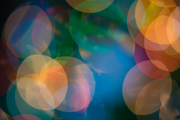 Macro photography of Christmas lights and ornaments on a Douglas fir tree