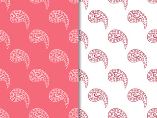 paisley seamless pattern, hand drawn indian cucumber, sketch