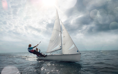 Fototapeta premium Sailing yacht race. Yachting. Sailing regatta.