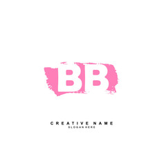 B BB Initial logo template vector. Letter logo concept with background template.