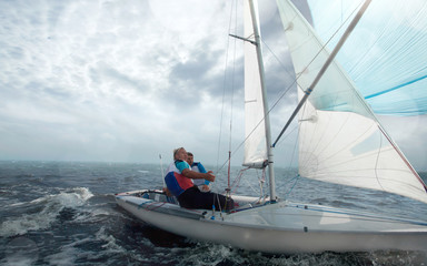 Fototapeta premium Sailing yacht race. Yachting. Sailing regatta.