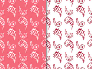 paisley seamless pattern, hand drawn indian cucumber, sketch