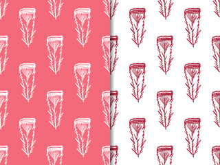 feather seamless pattern hand drawn sketch