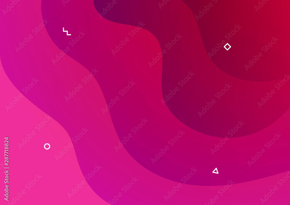Leinwandbilder abstract wave gradient flat design vector background