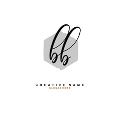 B BB Initial logo template vector. Letter logo concept with background template.