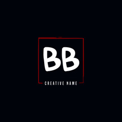B BB Initial logo template vector. Letter logo concept with background template.