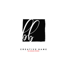 B BB Initial logo template vector. Letter logo concept with background template.