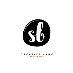 S B SB Initial logo template vector. Letter logo concept with background template.