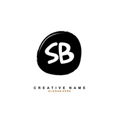S B SB Initial logo template vector. Letter logo concept with background template.
