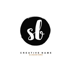 S B SB Initial logo template vector. Letter logo concept with background template.
