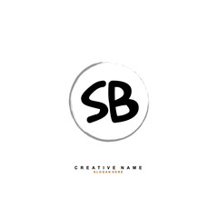 S B SB Initial logo template vector. Letter logo concept with background template.