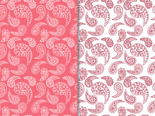 paisley seamless pattern, hand drawn indian cucumber, sketch