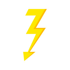 Lighting Flash Icon isolated.
