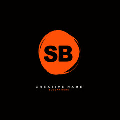 S B SB Initial logo template vector. Letter logo concept with background template.