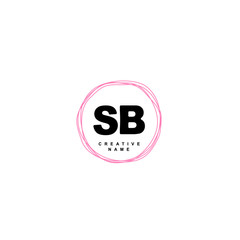 S B SB Initial logo template vector. Letter logo concept with background template.
